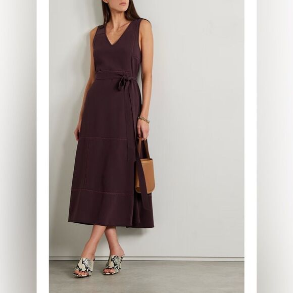 NWT LA LIGNE Marlien dress in Dark plum - Picture 3 of 13